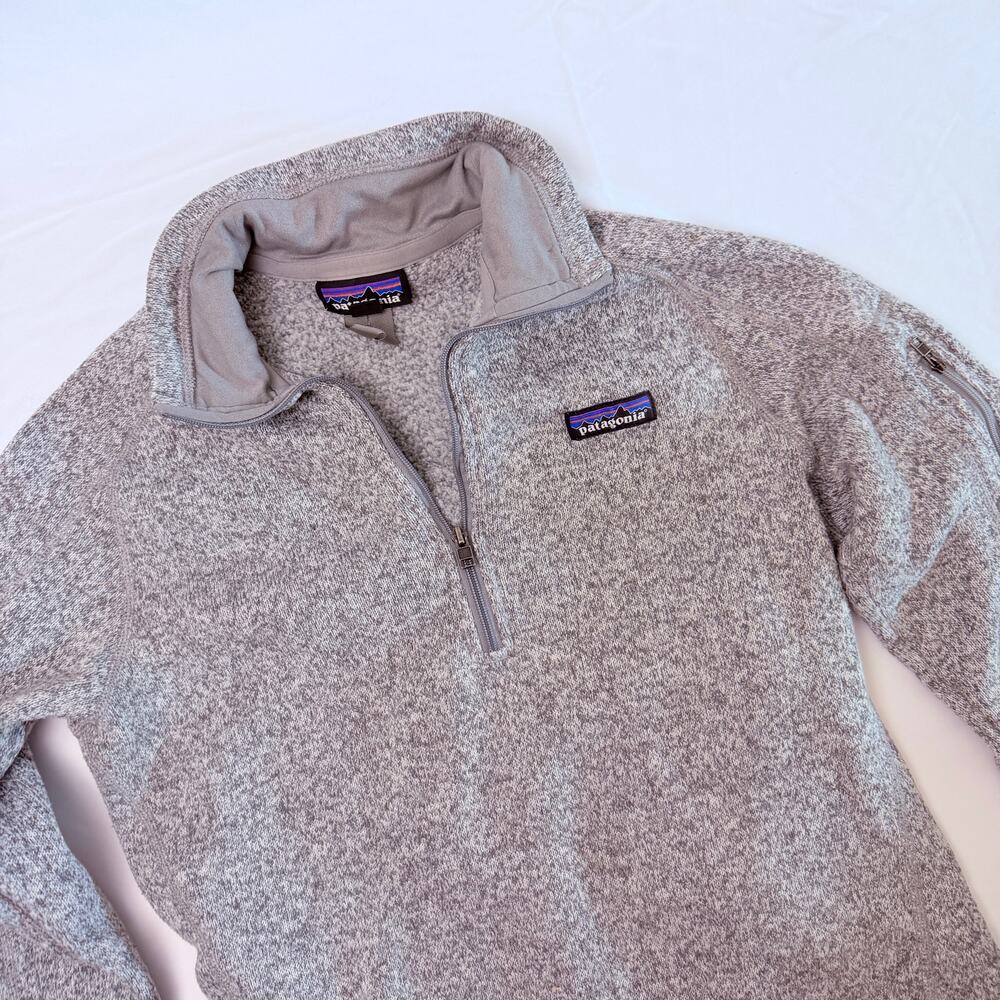 Patagonia Women's Better Sweater 1/4 Zip Heather Gray Gorpcore Sweater Sz M